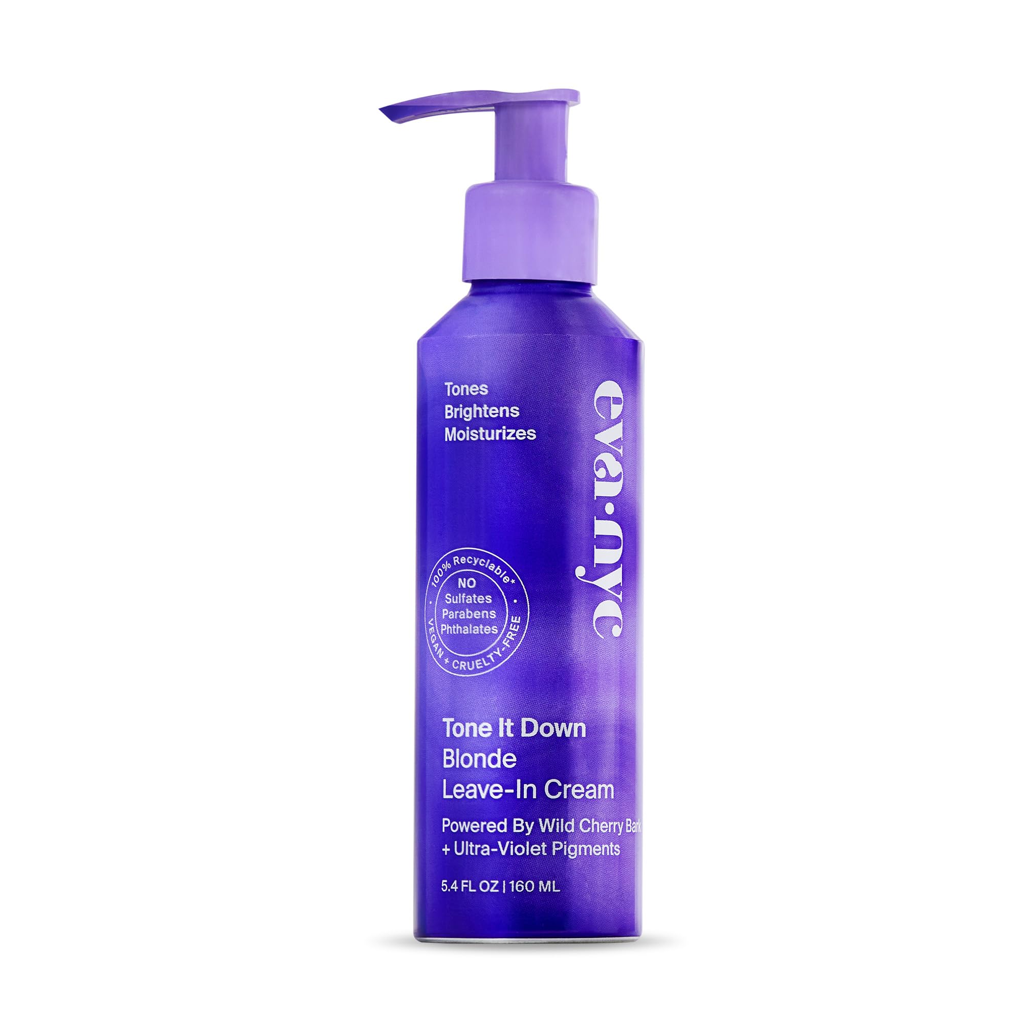 EVANYC Leave-In Hair Cream for Blonde Hair 5.4 Fl Oz - Leave In Conditioner Helps Eliminate Brassy Yellow Tones No-Rinse Toner