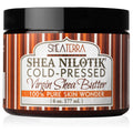 Shea Terra Organics 100% Organic Cold-Pressed Virgin Shea Butter | Natural Anti-Aging Daily Skin Nails & Hair Cream to Soften Dry Patchy Skin & Cuticles Reduce Wrinkles & Condition Hair – 6 oz